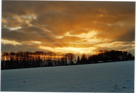 sonnenuntergang nach kriebstein